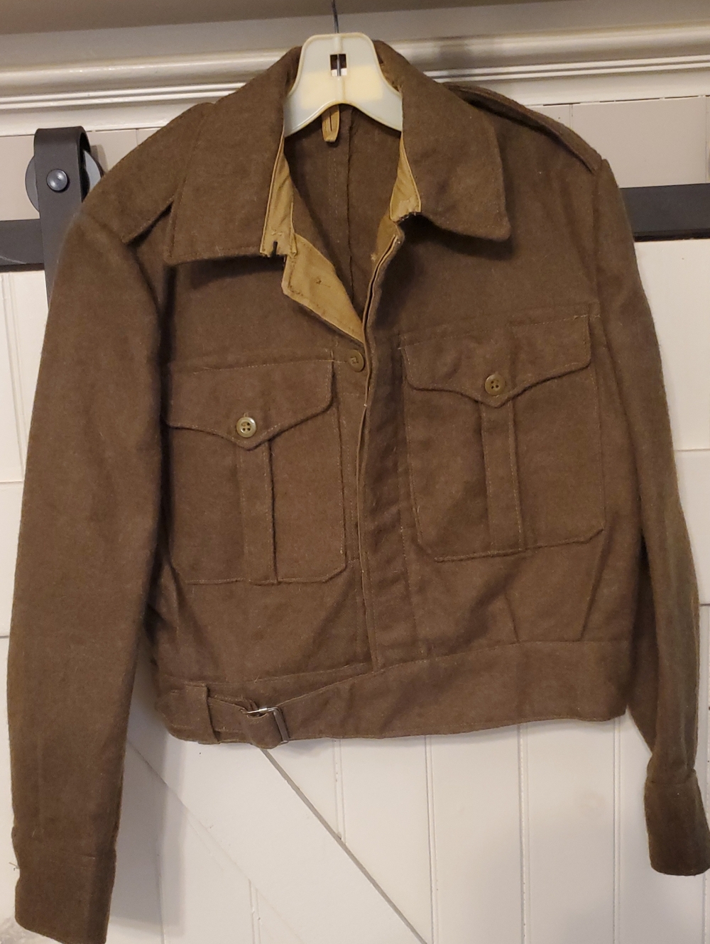Authentic ARMY Military-Style Brown Wool Field Jacket